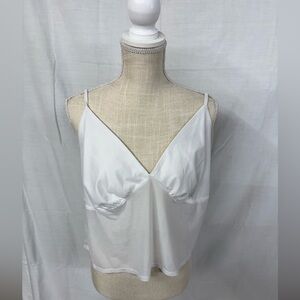 Wild Fable White V-Neck Spaghetti Strap Cami Top Adjustable Straps Summer